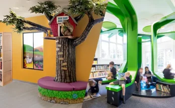 Modern School Library Interior Design Ideas Promoting Creativity and Learning Environment